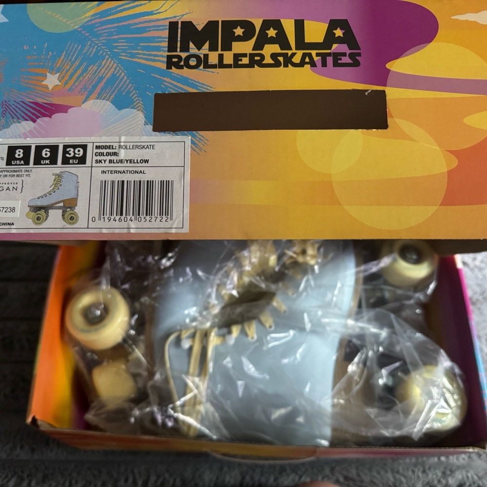 ***SOLD***BNIB Impala Rollerskates Sky Blue and Yellow